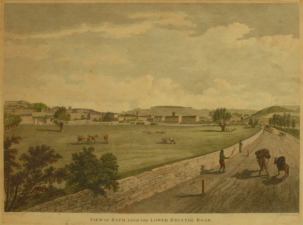 Print - View of Bath from the Lower Bristol Road - 
